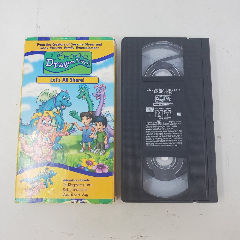 Dragon Tales Let's All Share! VHS Columbia TriStar Home Video NTSC 2000 - Picture 6 of 6